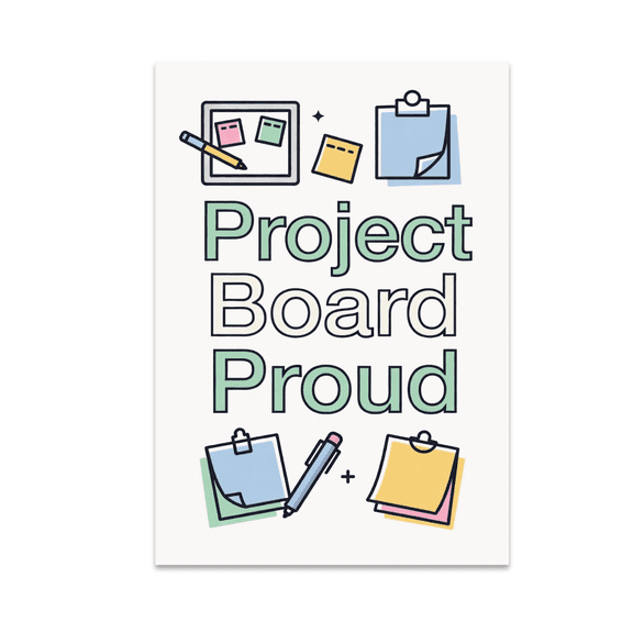 Project Board Proud Icon Art - Workspace Enthusiast - 13x19 Poster Print