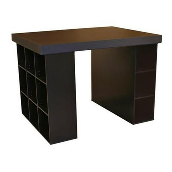 Project Center With 1 Bookcase & 3 Bin Cabinet black