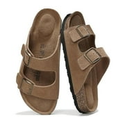 Project Cloud 100% Genuine Leather Cork Footbed Womens Sandals, Slippers for Women (Venita)