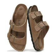 Project Cloud 100% Genuine Leather Cork Footbed Womens Sandals, Slippers for Women (Venita)