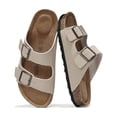 thumbnail image 1 of Project Cloud 100% Genuine Leather Cork Footbed Womens Sandals, Slippers for Women (Venita), 1 of 7