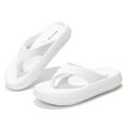 thumbnail image 1 of Project Cloud Womens Sandals - House Slippers for Women & Non-slip Recovery Slippers - Comfy Flip Flops for Women Beach Essentials Water Sandals Womens Slippers - Slides for Women (Pillow, White, 12), 1 of 2