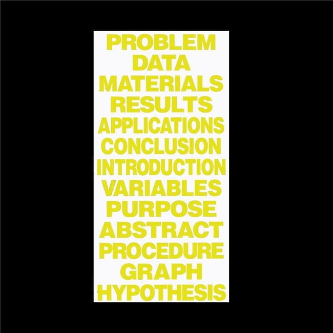 Project Display Recyclable Yellow Science Fair Titles Retail Pack of 24