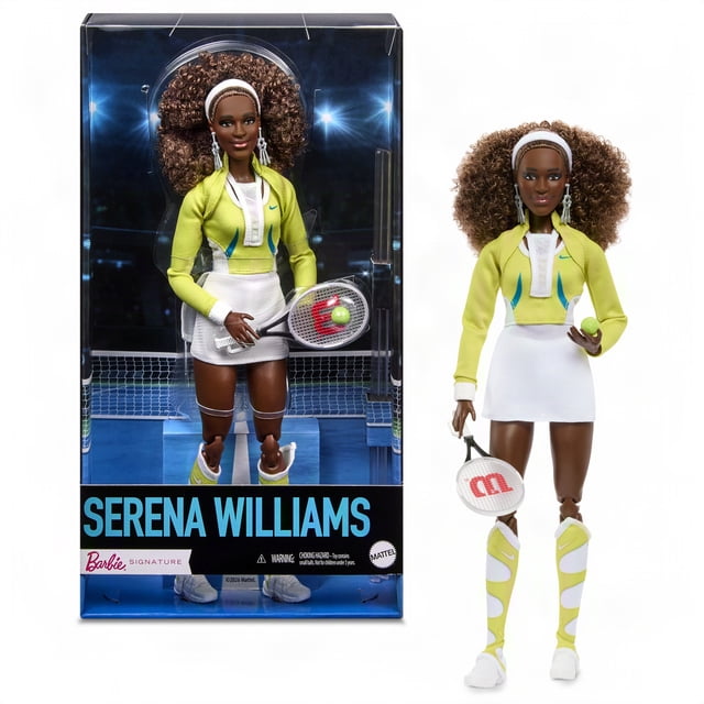 Barbie Serena Williams Doll, Barbie Signature, Tennis Player Fashion Doll With Uniform and Racket