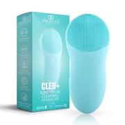 Project E Beauty CLEO+ Facial Cleansing Brush | Silicone Face Scrubber | Facial Brushes For Cleaning Exfoliating| Waterproof Face Massager Wash Brush