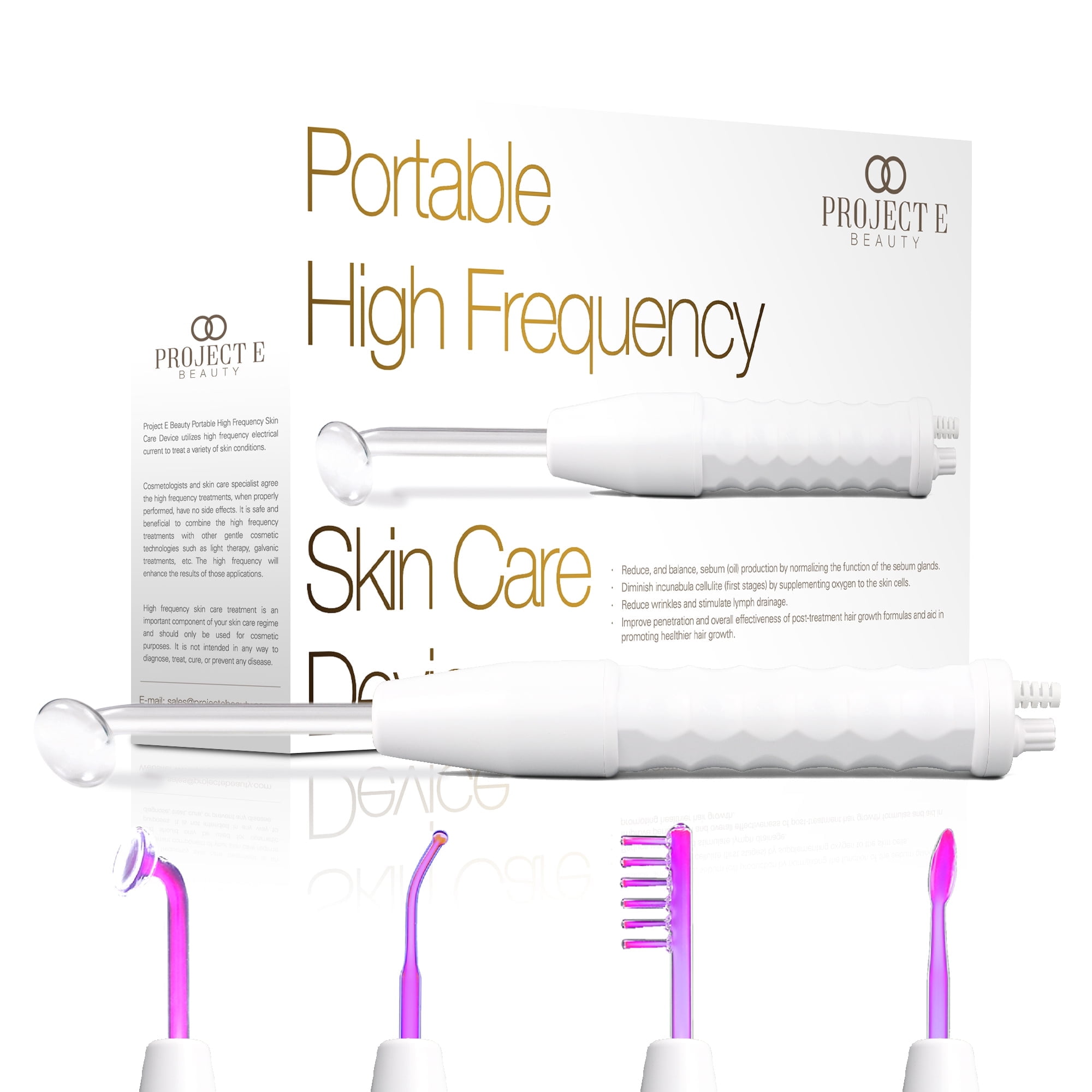 Project E Beauty Faisca Argon (Purple) | High Frequency Wand | Anti-Acne & Spot Treatment