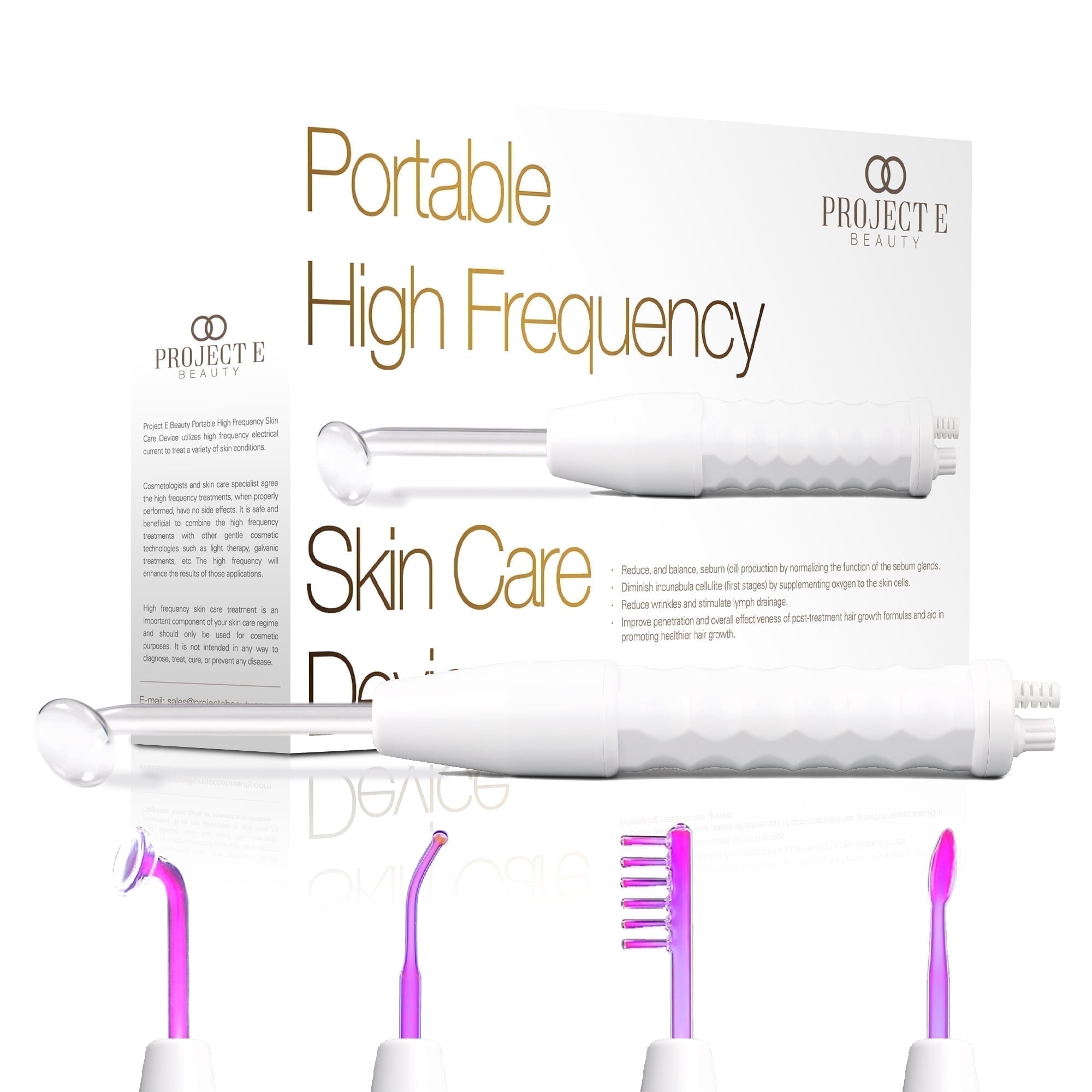 Project E Beauty Faisca Argon (Purple) | High Frequency Wand | Anti-Acne & Spot Treatment