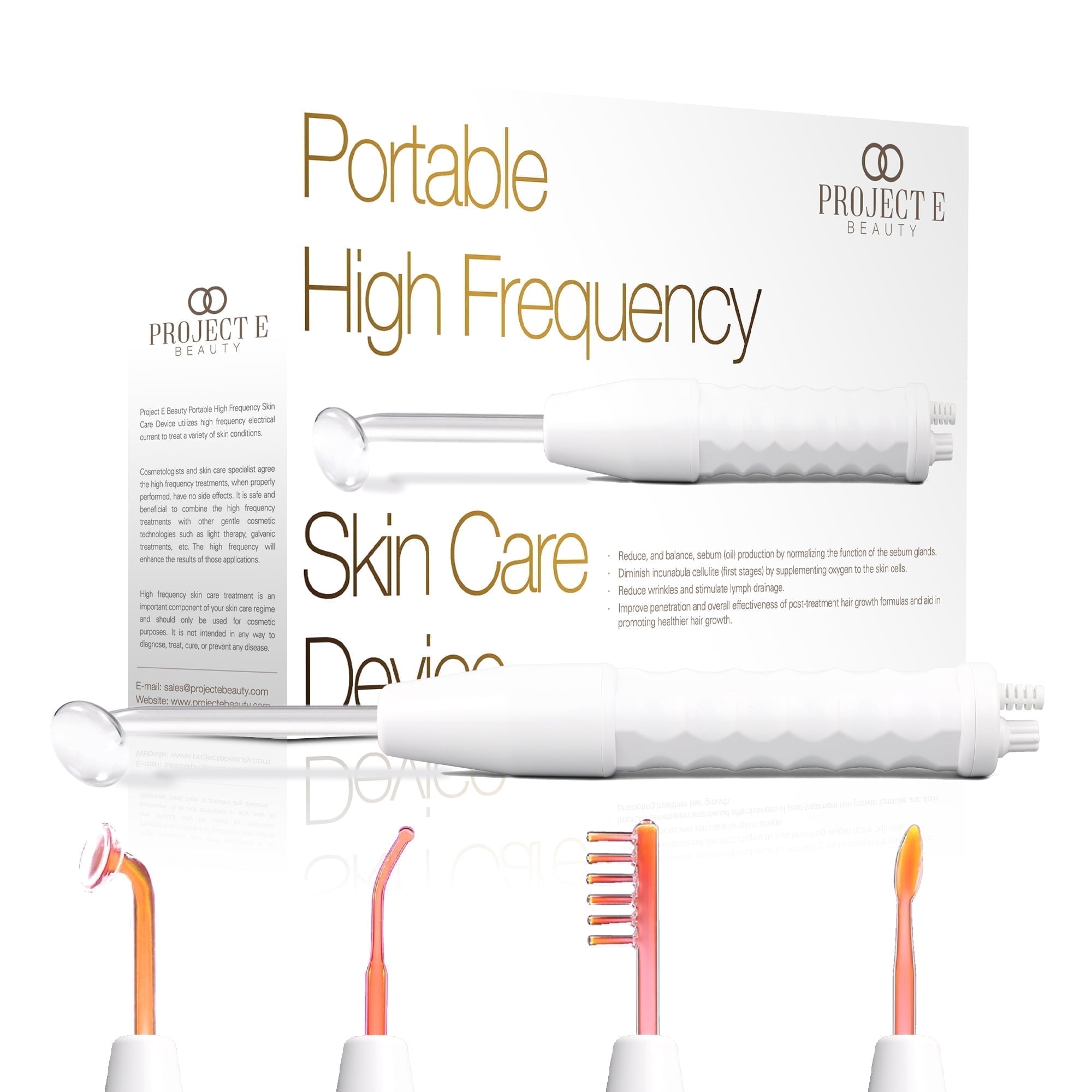 Project E Beauty Faisca Neon (Orange) | High Frequency Wand | Anti-Aging | Instant Facelift