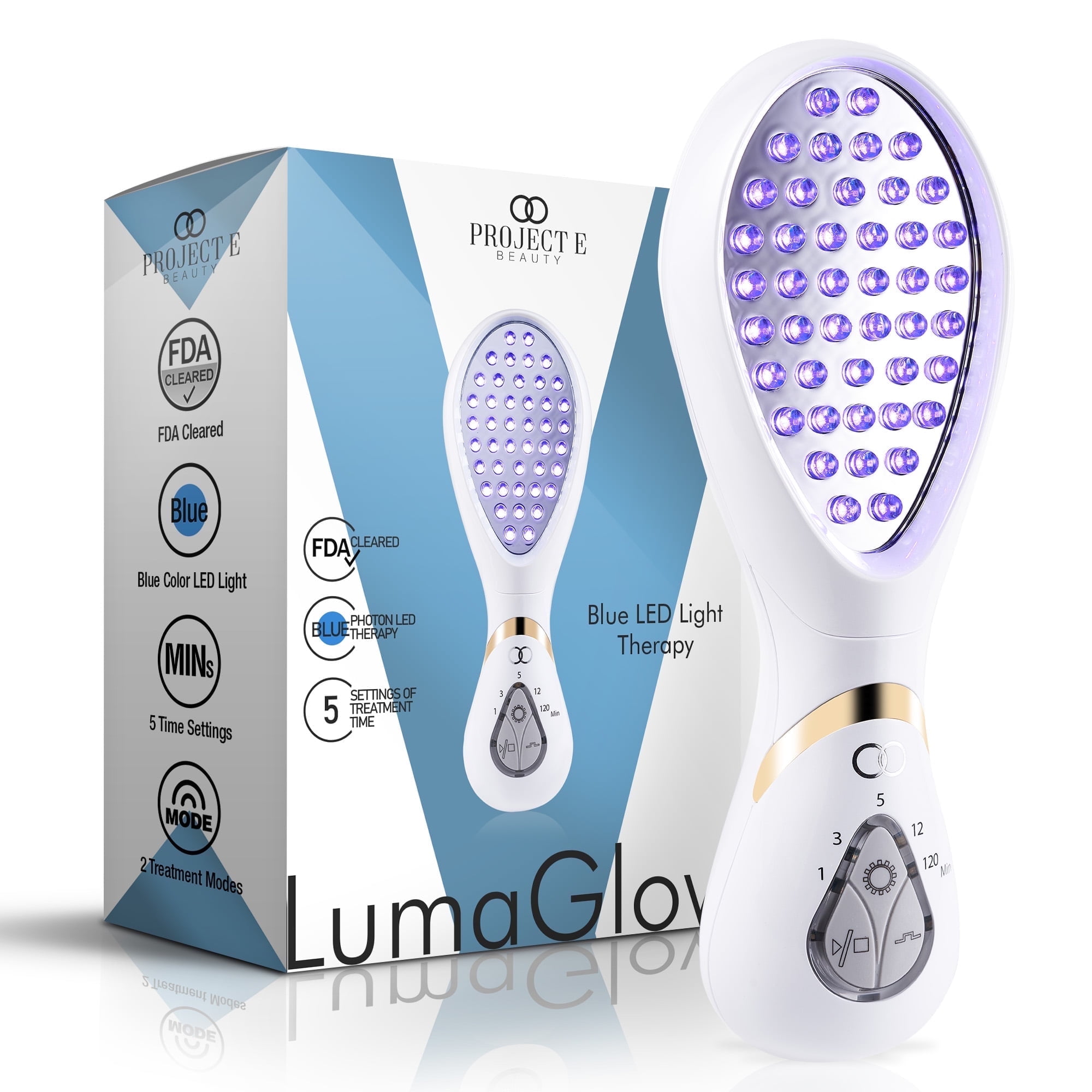 Project E Beauty LumaGlow Blue | Anti-Acne LED Light Therapy Wand