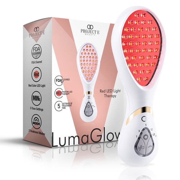 Project E Beauty LumaGlow Red Light Therapy For Face | FDA Cleared Red Light Therapy Wand | Skin Rejuvenation | Collagen Boosting Anti-Aging Facial