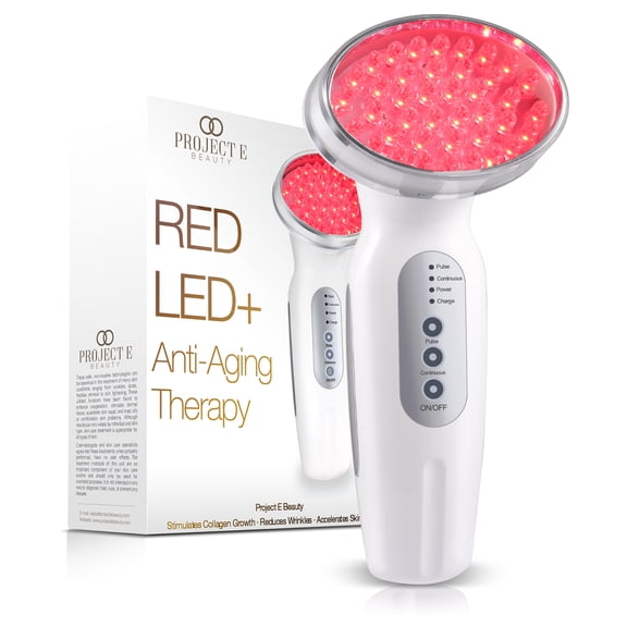 Project E Beauty RED LED+ Red Light Therapy For Face | Red Light Therapy Wand | LED Red Light Therapy For Face Neck | Facial | Wrinkle Reduction