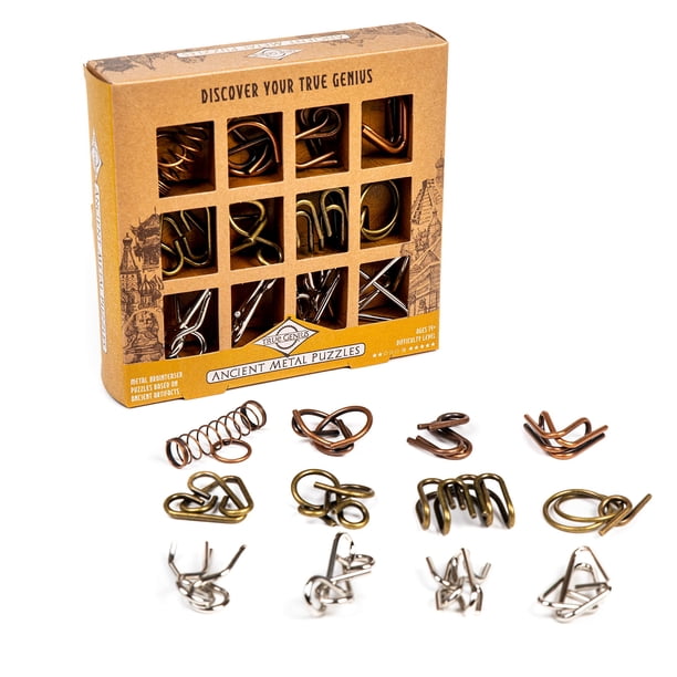 Project Genius- 12pc Ancient OIF8 Metal Assortment, Metal Brain Teaser ...