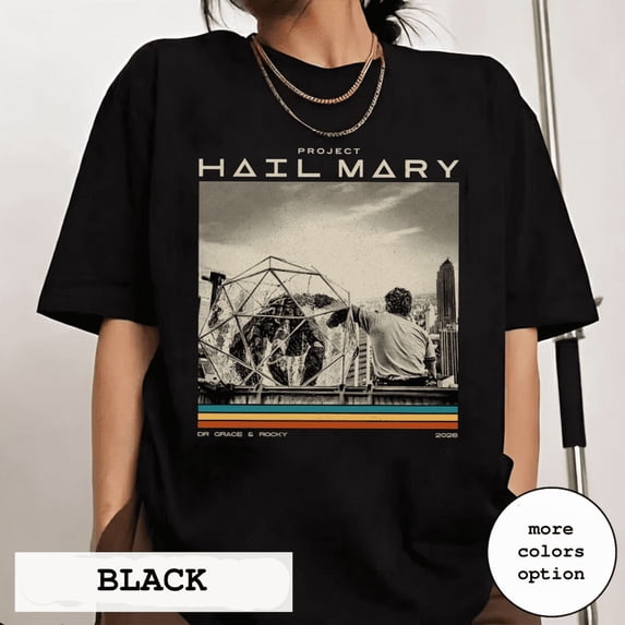 Project Hail Mary Vintage Graphic T-Shirt, Sci-Fi Space Novel Fan Tee ...