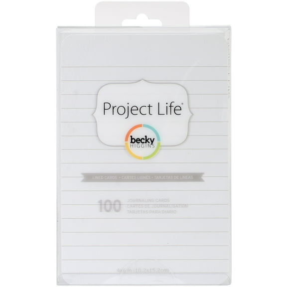 Project Life 4"X6" Cards 100/Pkg-Lined