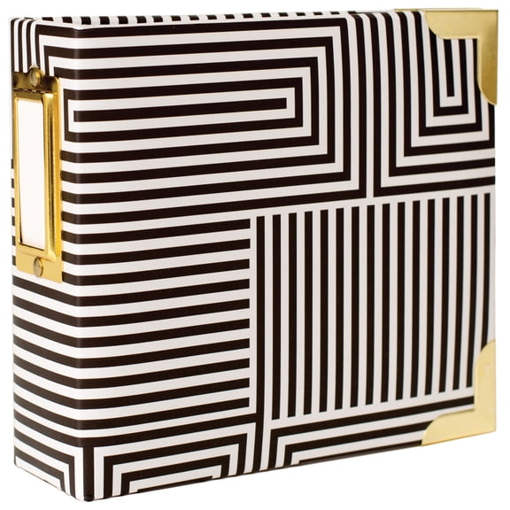 Project Life D-Ring Album 4"X4"-Black & White