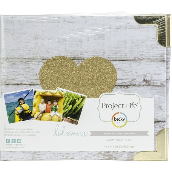 Project Life D-Ring Album 4"X4"-Glitter Heart