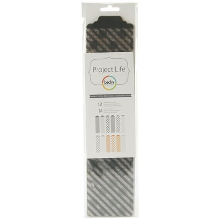 Project Life Designer Dividers 12/Pkg-Midnight Edition