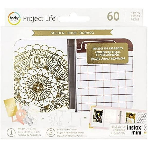 Project Life Value Kit Instagram-Golden Edition-Gold Foil (60 Piece)
