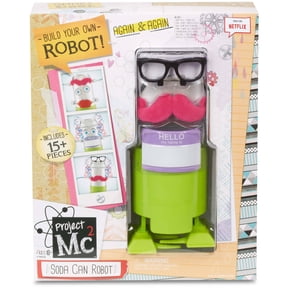 Project Mc2 Soda Can Robot Kit Build Own Robot STEM Learning Age 6 Science Set Robot Base, Soda Can