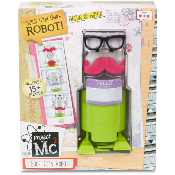 Project Mc2 Soda Can Robot Kit Build Own Robot STEM Learning Age 6 Science Set Robot Base, Soda Can