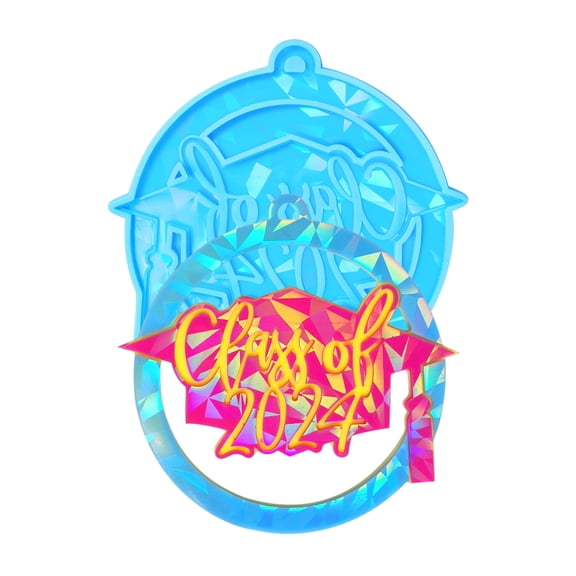 Project Moulds 2024 Graduation Pendant Silicone Molds Silicone Craft Mould Keychain Pendant Mold Silicone
