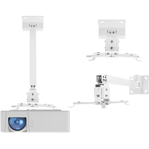 Project Mount, Ceiling & Wall Installation, Adjustable 4365cm Aluminium Alloy Bracket with 360 Rotation, 30 Tilt, Load Capacity 10KG, Compatible Most Projectors(Not support GC357B,GC355