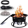 thumbnail image 1 of Project One Portable Outdoor Propane Fire Pit with Cover, Carry Kit, & Lava Rocks, 19-Inch Diameter 58,000 BTU, Diamond Pattern, 1 of 7