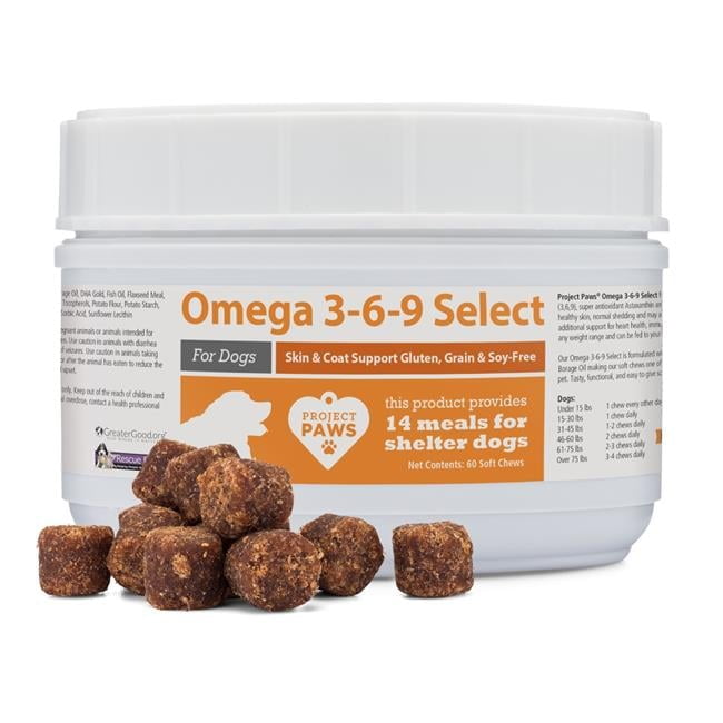 Project Paws 600246996909 Omega 3-6-9 Select Soft Chews - 60 Count