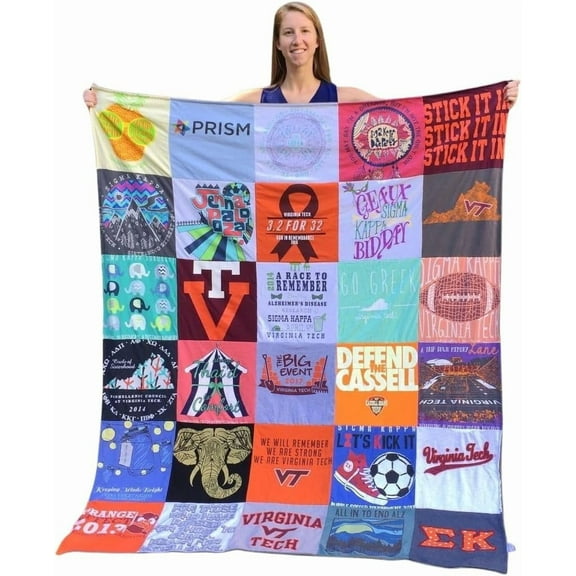 Project Repat Custom T-Shirt Quilt Gift Card | Keep Memories Alive and Gift for Graduation, Birthday, Father's or Mother's Day or Any Special Occasion