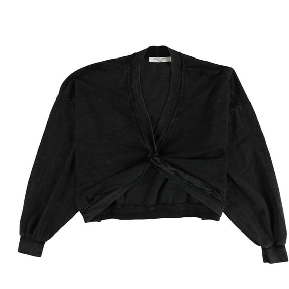 Project Social T Womens Acid-Wash Knot Sweatshirt, Black, X-Small