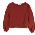 thumbnail image 1 of Project Social T Womens Cozy Ribbed Accent Pullover Sweater, Red, Small, 1 of 2