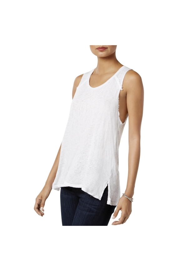 Womens James Raw Edge Knit Tank Top