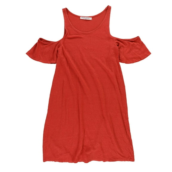 Project Social T Womens Sailin' On Cold Shoulder Dress, Red, Small