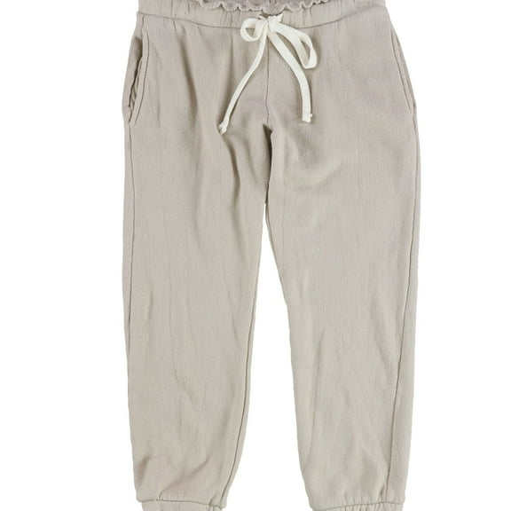 Project Social T Womens Solid Casual Cropped Pants, Beige, Small