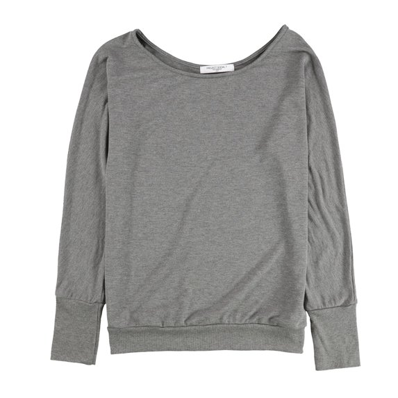 Project Social T Womens Solid Long Sleeve Basic T-Shirt, Grey, Small