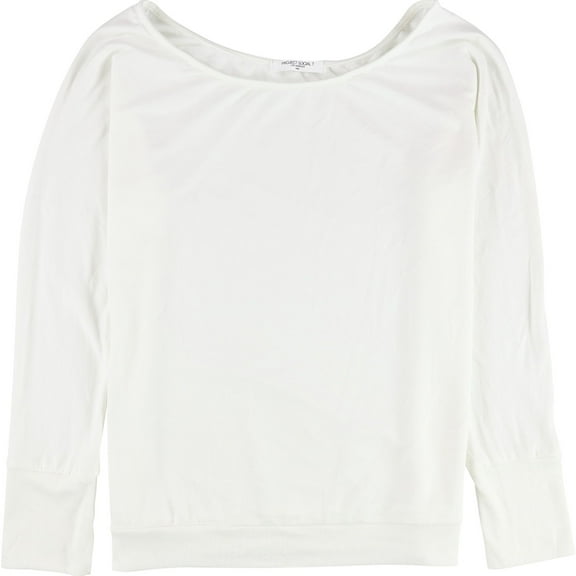 Project Social T Womens Solid Long Sleeve Basic T-Shirt, White, Small
