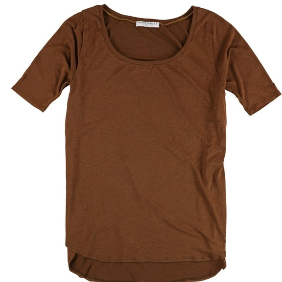 Project Social T Womens Tunic Basic T-Shirt, Brown, Medium