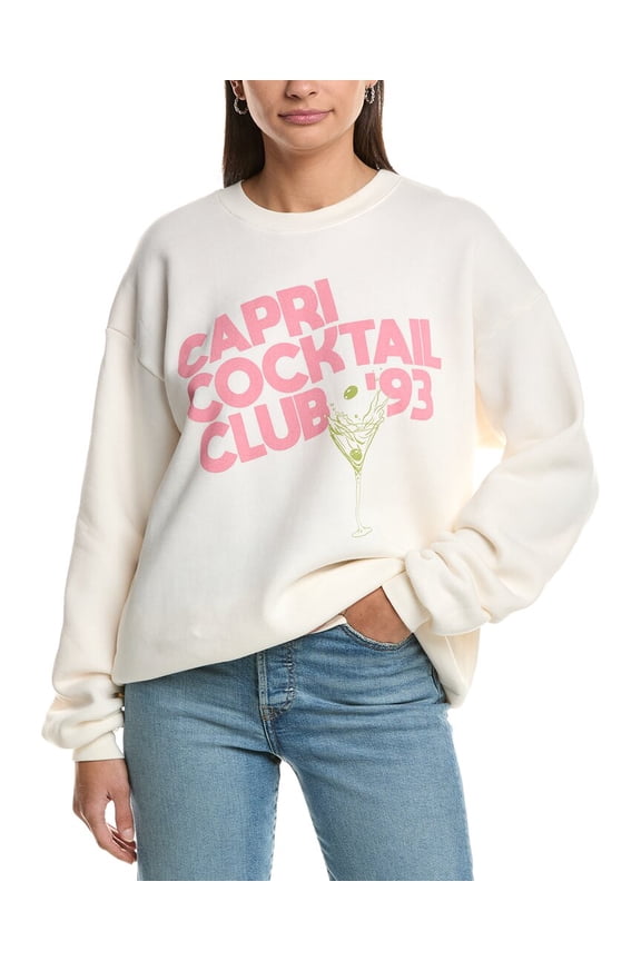 womens Capri Cocktails Sweatshirt, xs, White