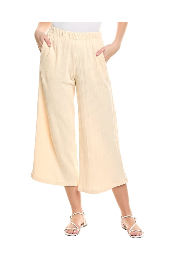 womens  Come Together Textured Wide Leg Pant, s, White