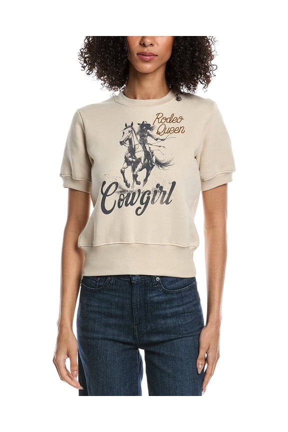 womens Cowgirl Pullover, xs, Beige