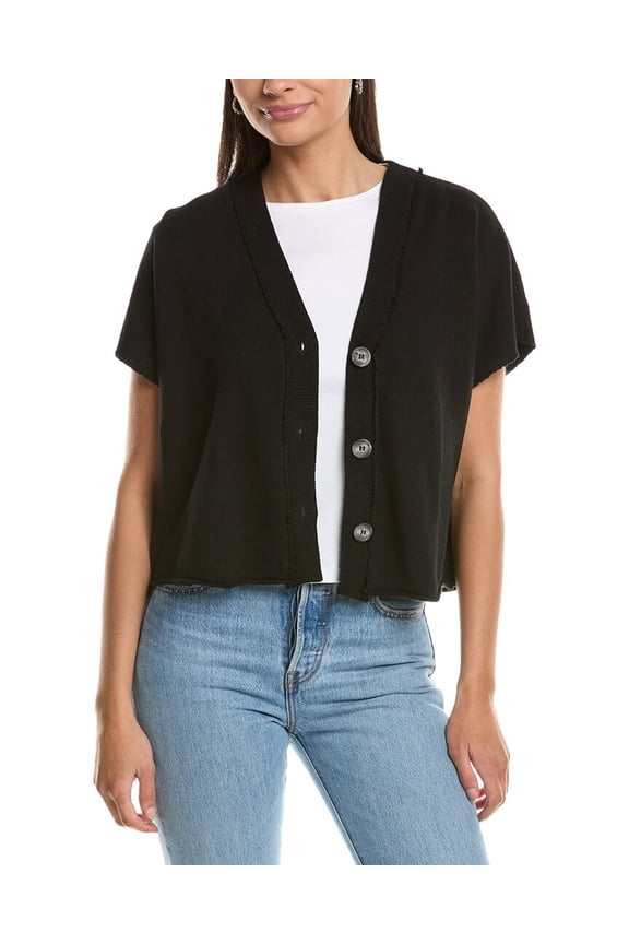 womens Dorian Button Front Top, s, Black