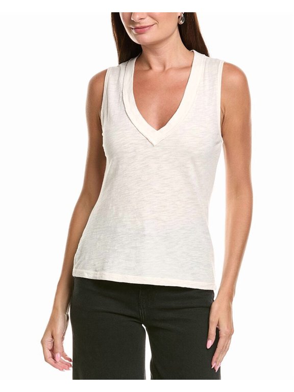 womens Let Me Know Slub V Neck Tank, m