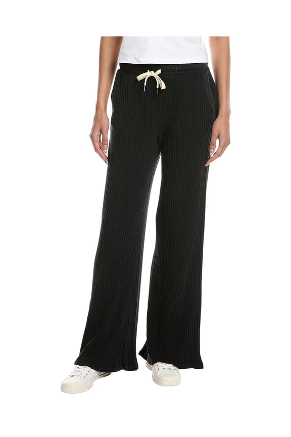 womens Louise Washed Sweater Rib Pant, s, Black
