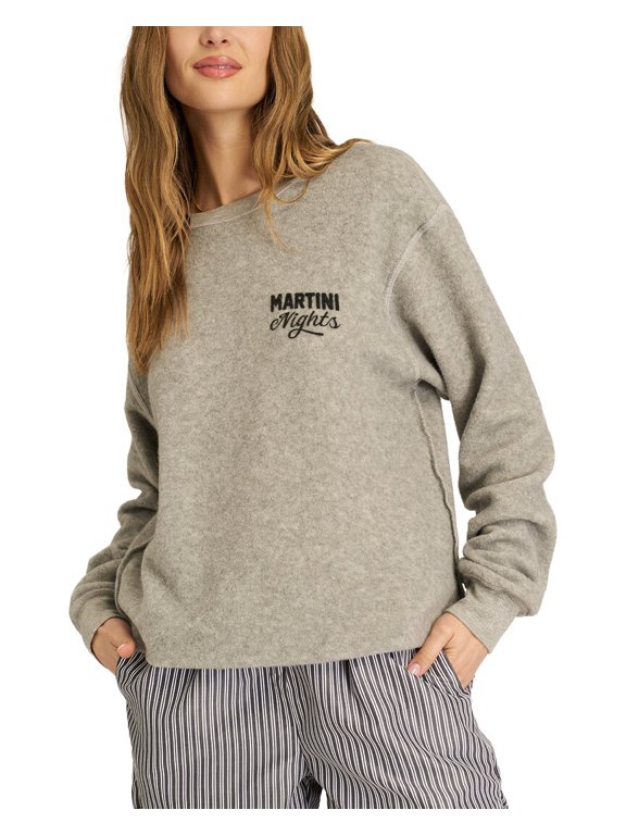 womens Matcha/Martini Reversible Sweatshirt, xs, Gray
