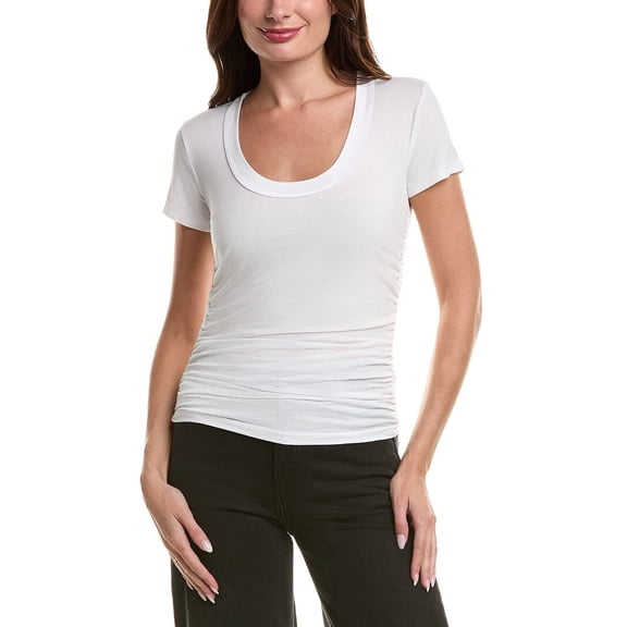Project Social T womens  Sandrine Scoop Neck T-Shirt, m, White