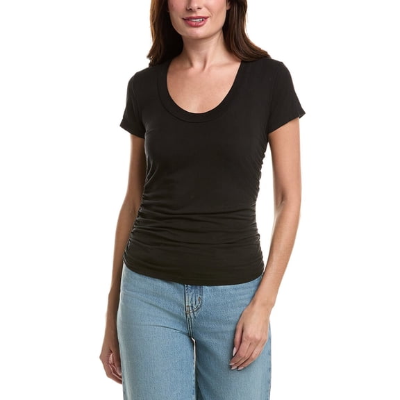 Project Social T womens  Sandrine Scoop Neck T-Shirt, xs, Black
