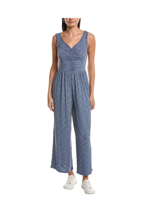 womens Sweetest Thing Ruched Jumpsuit, s, Blue