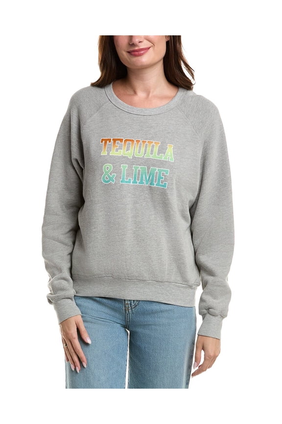 womens Wine/Tequila Reversible Sweatshirt, m, Grey