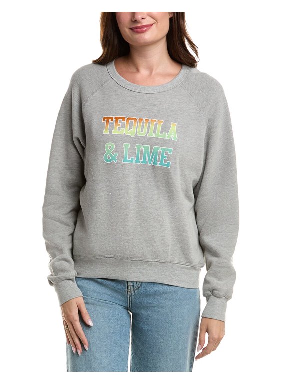 womens Wine/Tequila Reversible Sweatshirt, s, Grey