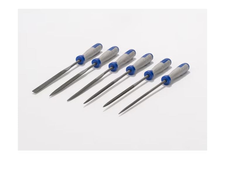 Triangle File Kit Project Source 5-in Coarse Tooth Set Flat, Half Round, Knife, Round ...